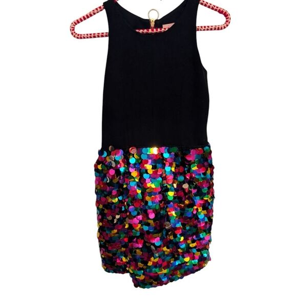 Black and Multicolor Sequin Dress - Picture 5 of 7